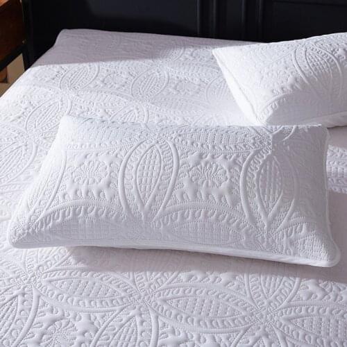 1/2pc Quilted Waterproof Pillowcase Solid White Grey Single Sleeping Pillow Protector Cover 48*74cm Home Textile High Quality