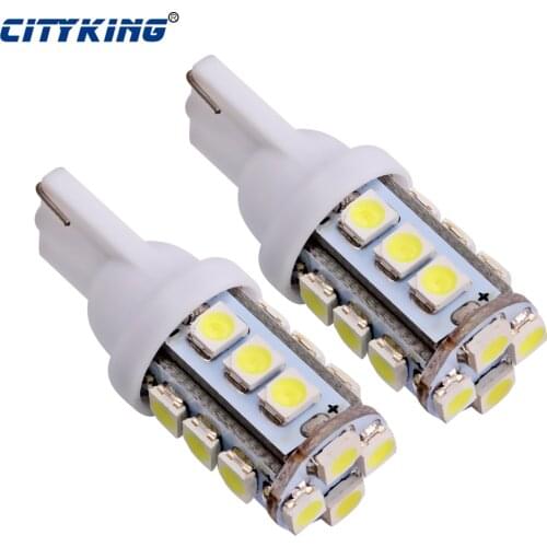 100pcs Car T10 led light Car led light 168 194 W5W led White t10 16SMD led 1210W5W 168 Wedge Door Instrument Side Bulb Lamp