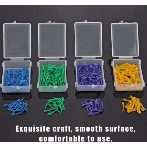 100 pcs Dental Disposable Wedge with Hole All 4 Sizes Dentist Materials Dentistry Insturment Dental Tools Teeth Wedge 4 Color