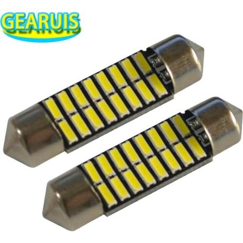 10cs Festoon 31MM 36MM 39MM 41MM light 70MA c5w 16 SMD led 4014 Car Dome Reading Lights Auto Lamps Canbus Bulbs car styling 12V