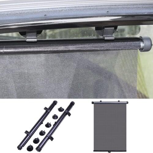 2pcs Car Window Sunshade Cover Automatic Window Sun Block Roller Blinds Shades with 6 Suction Cups car styling
