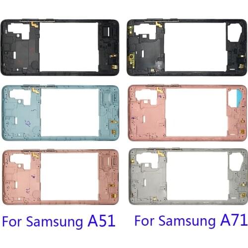 20pcs/lot,Middle Frame Bezel Middle Plate Replacement For Samsung Galaxy A51 A71 A20 A50