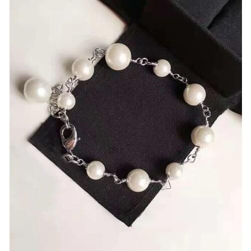 2020 Hot Brand Fashion Jewelry Set For Women Full Pearls Party Jewelry Set Pearls Choker Bracelet Fashion Pearls Jewelry Set