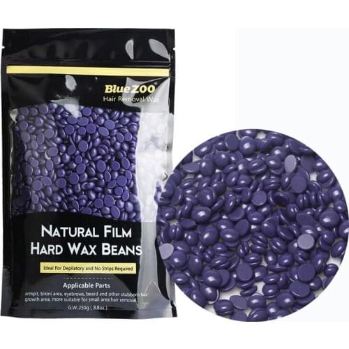 250G Hard Wax Beans No Strip Depilatory Hot Film Hard Wax Pellet Purple Lavender Waxing Bikini Hair Removal Bean wholesale