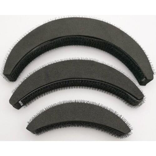 Shellhard 3pcs Girls Hair Padding DIY Hair Bump Up Sponge Princess Head Foam Pad Insert Wedding For Styling Tool
