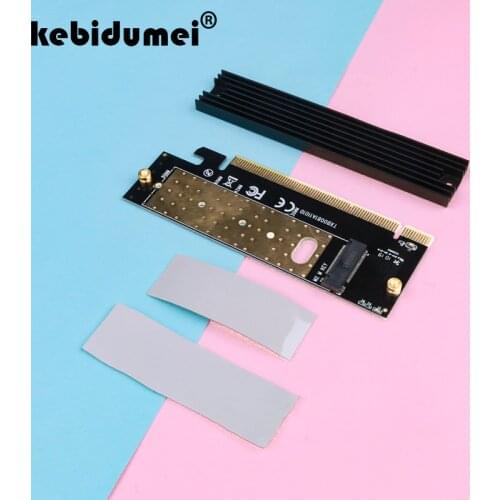 Kebidumei M.2 NVMe SSD NGFF to PCIE 3.0 X16 X4 Adapter M Key Interface Expansion Card Full Speed Support 2230 to 2280