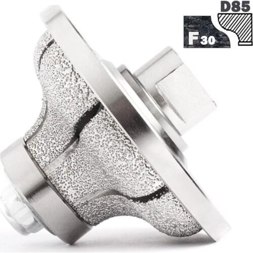 Diamond Hand Edge F Shape Profile Wheel For Marble Granite Diameter 85x30mm Vacuum Brazed Diamond Grinding Abrasive Tool