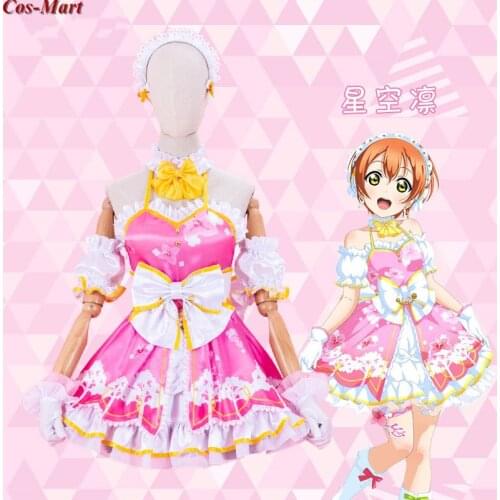 Anime Lovelive Hoshizora Rin Cosplay Costume μs PS4 SIF Arcade Game Dancing Uniform Female Activity Party Role Play Clothing