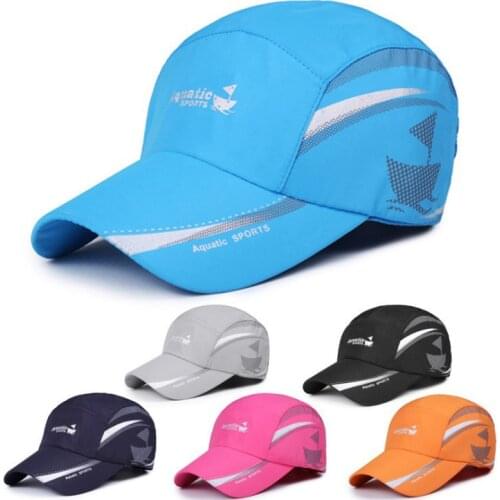 Unisex Summer Outdoor Breathable Baseball Caps Quick Dry Waterproof Golf Running Aquatic Sports Adjustable Men Women Visor Hat