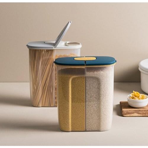 Household Storage Containers Food Storage Multigrain Cans Grains Transparent Sealed Cans Kitchen Large-Capacity Storage Tanks