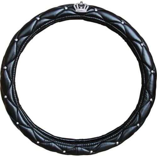 Car Steering Wheel Cover for Girls & Women , Safe Driving black