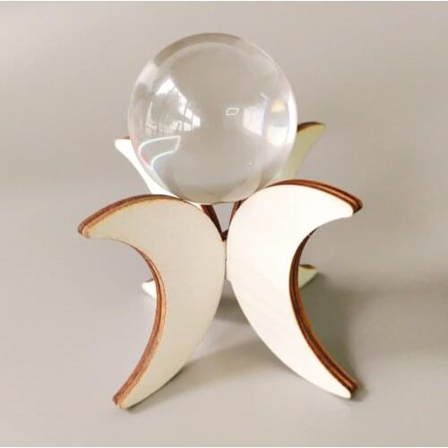Crystal Ball Holder Wood Display Stand Base for Crystal Ball Sphere Globe Home Decor Kitchen Accessory Modern and Simple Style