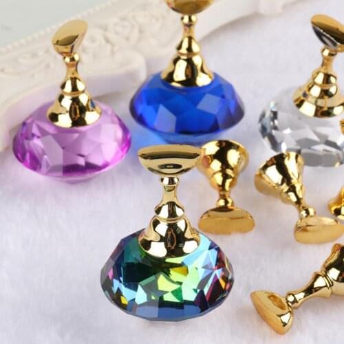 Nail Holder Lotus Shape Strong Magnetic Acrylic Manicure Display Practice Stand for Salon Nail accessories