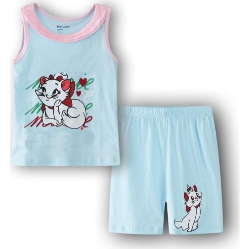 Kids Boys Girls Nightwear Clothes Baby Pajamas Summer Cotton Short Sleeve T Shirt Pyjamas Pijamas Set Cartoon Children Sleepwear