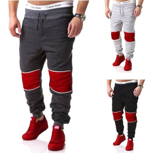 Fitness Sport Pants Men Elastic Breathable Sweatpants Running Training Panelled Basketball Loose Trousers Man Plus Size Slacks