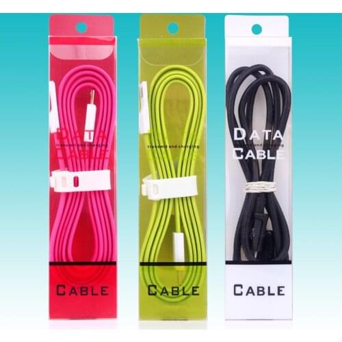 KJ-438 50 pcs/lot Free ship Wholesale and Retail plastic PVC box Package Universal packaging BOX for 1m USB Data Cable Cord