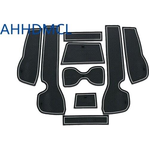 Car Door Groove Mat Gate Slot Cup Armrest Storage Pad Mat For Santana 2013 2014 2015 2016 2017