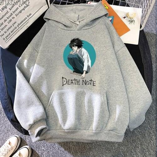 2021 Anime Cartoon Death Note Men / Women Hoodies Sweatshirts Printed Unisex Long Sleeve Pullovers Tracksuits Plus Size Tops