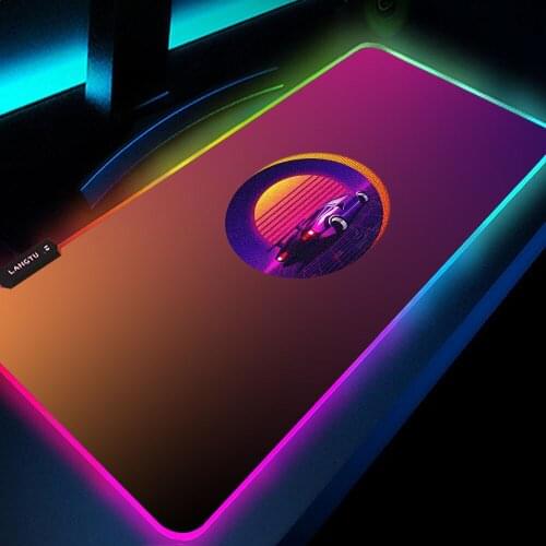 Setup Gamer Accessories Backlit Mat for Mouse Pc Big Mousepad Rgb Carpet Gaming Led Lights Deskmat Rgb Mat Rubber DropShipping