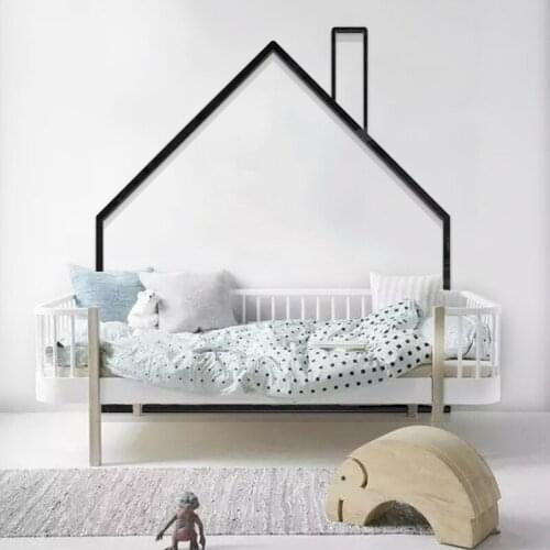 Original Nordic style Wall Sticker Childrens room bedroom Living room decoration Full House cartoon 3D acrylic wall sticker