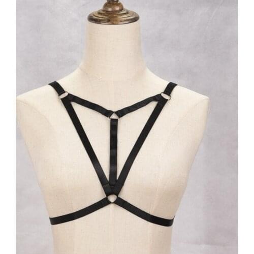 BODY HARNESS New Cage Body Harness Bra Liga Exotic body harness Open Cage bra Punk Goth Harajuku Bondage Lingerie Harness Bra