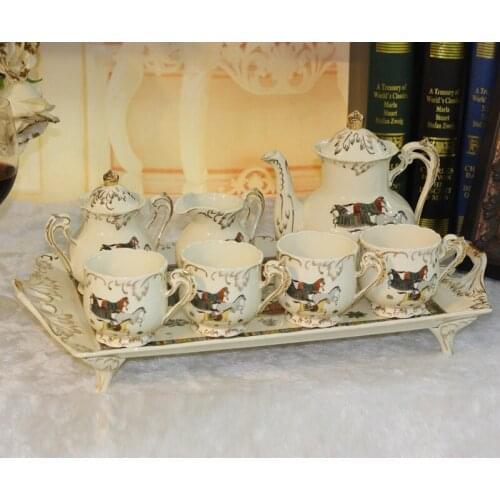 European factory direct high-grade coffee mugs Tea Set 8 Set wedding gift ceramic ornaments