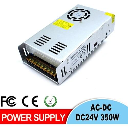 Regulated Switching Power Supply DC24V 14.6A 350W Led lighting Driver transformer 110V 220V AC Input to DC 24V output SMPS