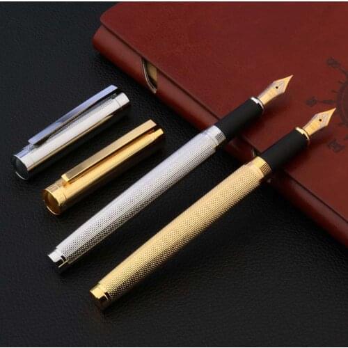 Luxury quality metal silver golden Fountain Pen Medium gift iraurita Stationery Office school supplies Writing Gift new