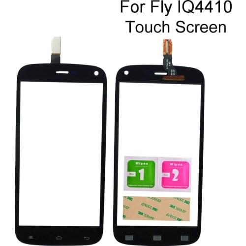 4.0'' Touch Front Outer Glass For Fly IQ4410 Quad Phoenix iq 4410 Front Touch Screen Digitizer Panel Lens Sensor Tools 3M Glue
