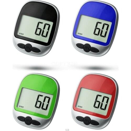 200Pcs/Lot LCD Run Step Pedometer Walking Distance Calorie Kilometer Miles Counter Passometer Large Screen Color