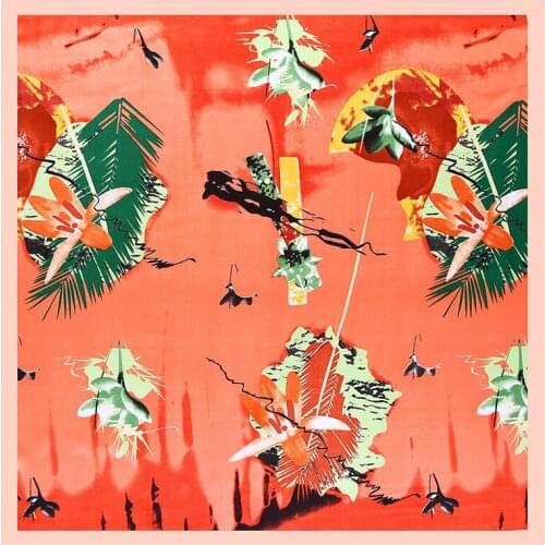 60cm Splash-ink Hand Painted Square Scarf Brand Bandanna Silk Scarf Women Headband Print Scarf Fashion Professional Neckerchief