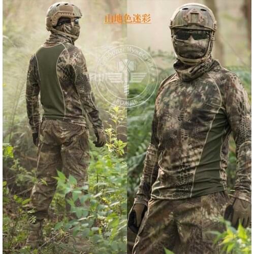 Tactical Military Army Outdoor Summer Mesh O-neck Shirt Kryptek T Shirt Quick Dry Typhon Mardrake Highlander Nomad Mountain