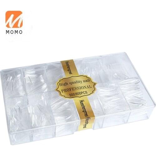 Nail Tips Transparent Folding Seamless Semi-Nail Sticky Full Paste for Nail Beauty Shop Water Drop Ballet Nail
