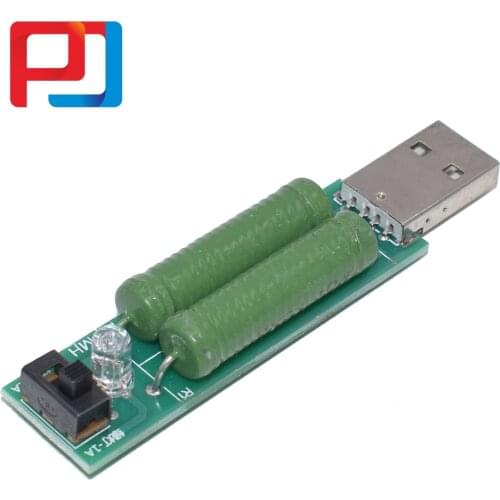 USB Port Mini Discharge Load Resistor Digital Current Voltage Meter Tester PULAR 2A/1A With Switch 1A Green Led / 2A Red Led