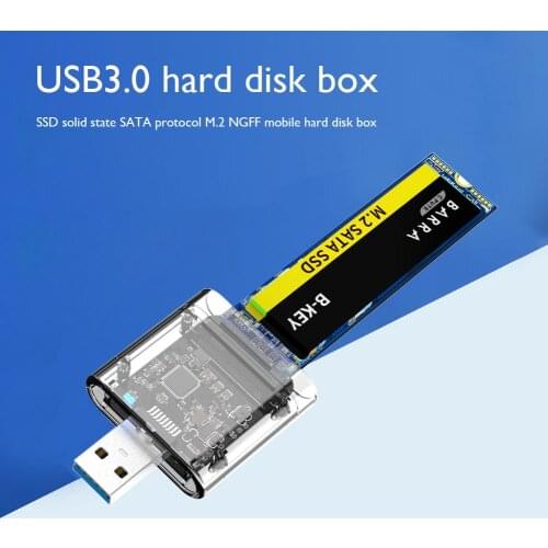 External Case M2 SSD Case SATA Chassis Gen 1 USB 3.0 Adapter Disk Box Hard Drive Aluminum Alloy Hard Drive for SATA M.2 SSD NGF