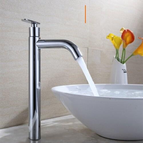 High Quality Stainless Steel Single Cold Faucet Bathroom Wash Basin Faucet Bathtub Sink Faucet