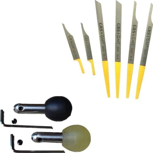 Jewelry Gravers Set Engraver Knives Kit with Two Handles