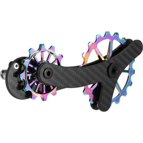 Bicycle Carbon Fiber Rear Derailleur 18T Derailleurs Guide Wheel for Shimano R8000 / 8050/8070/9150/9170/9100 Bike Accessories
