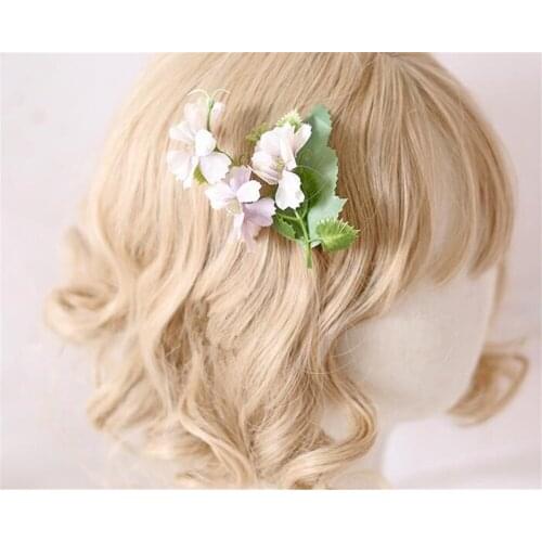 Lolita Flower Lace Hair Clip Hairpin Headdress Hanayome Sweet flower Hair accessories Photo props B1374
