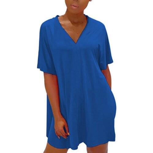 1 Set Women Outfit V-neck Two Piece Solid Color Fashion Casual Homewear for Summer Sexy T Shirt Top And Shorts Set Streetwear