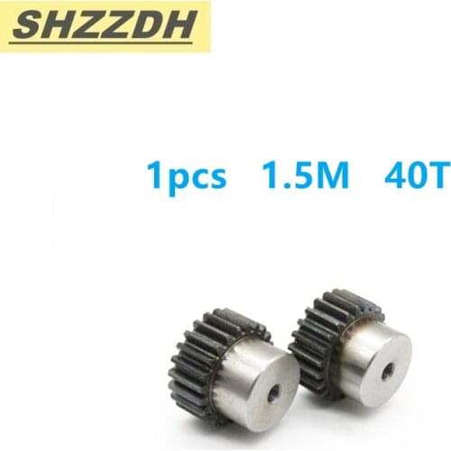 1pcs 1.5 modular belt gear 40 tooth inner hole 10mm 1.5 mold gear spur gear material carbon steel 45 steel