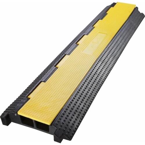 2-Cable Rubber Warehouse Vehicle Electrical Wire Cover Ramp Protector Snake Cord Top Quality