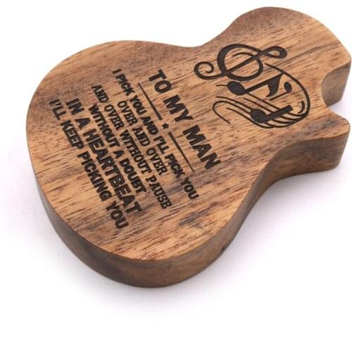 2-Piece Wood Guitar Pickups W/ Wood Storage Box Guitar Accessory Parts