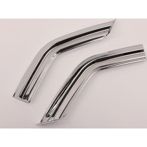 2pcs ABS Car Front Fog Light Cover Trim Strip Decal Frame Stickers For Toyota Land Cruiser Prado 2018 Car Styling Accessories