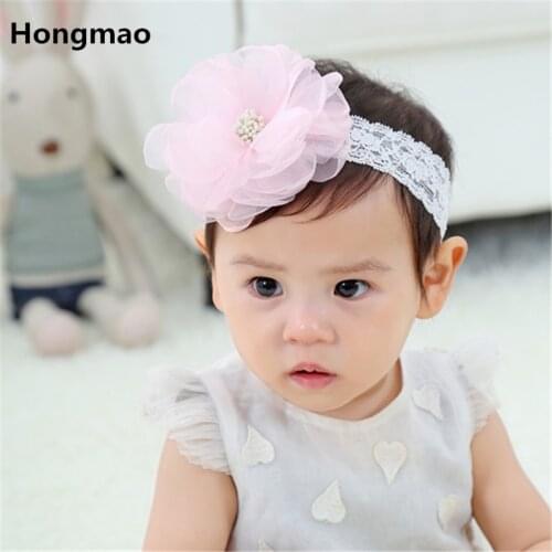 2018 Baby Flower Crown Headband Chiffon Flower Wreath Ribbon Hair Bands Children Girls Handmade DIY Headwear Hair Accessories