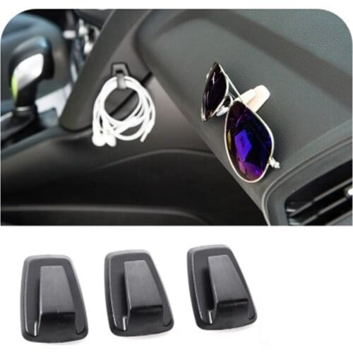 3 pcs / bag General Purpose Car Accessories Accessories Portable Clothes Rack Car Body Car Hanging Bracket Black