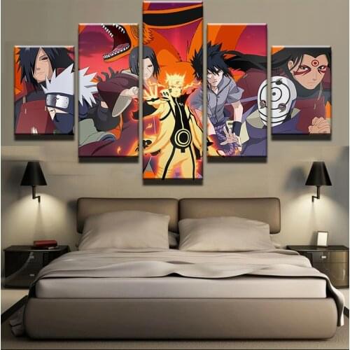 5pcs Japan Anime Characters Pictures Posters Wall Art Home Decor Modular Canvas HD Printed Paintings Living Room Decoration