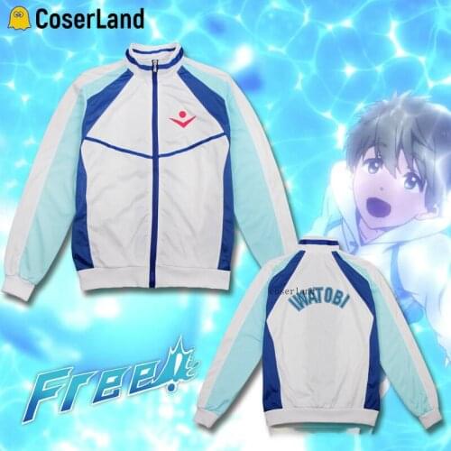 Anime Free! Iwatobi Swim Club Haruka Nanase Cosplay Jacket Makoto Tachibana Swim Costume Nagisa Hazuki Men Zipper Hoodie