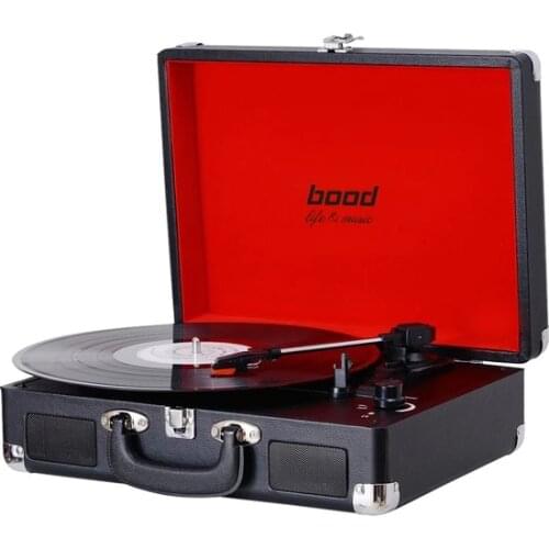 Bood Çantalı Retro Pikap Müzik Çalar Taşınabilir Hoparlör