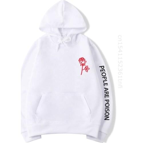 Spring Autumn Latest Harajuku Poison Rose Print Hoodies High Quality Men Tops Women Hip Hop Sweatshirt Clothing